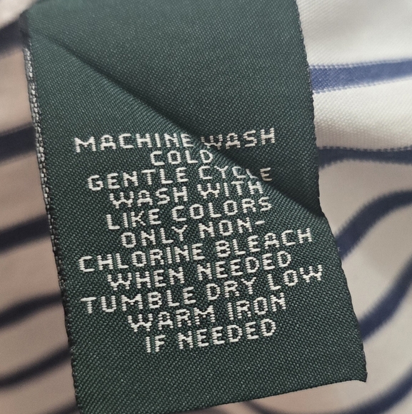 Lauren Ralph Lauren Striped Button Down Shirt Size M - Picture 4 of 9